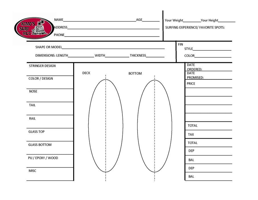 Custom Surfboard consult with Kimo