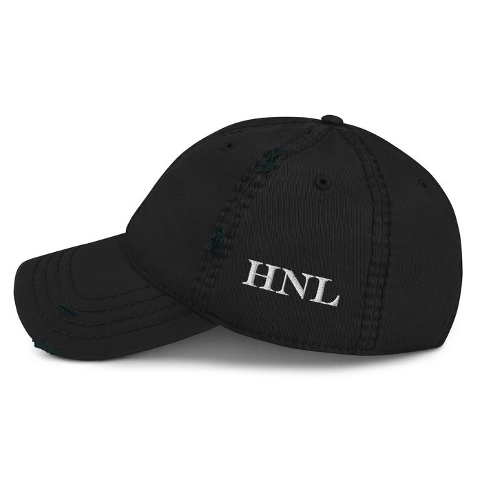 Kimo's Surf Hut Embroidered HNL Distressed Dad Hat