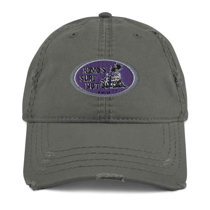 Kimo's Surf Hut Embroidered Logo Distressed Dad Hat
