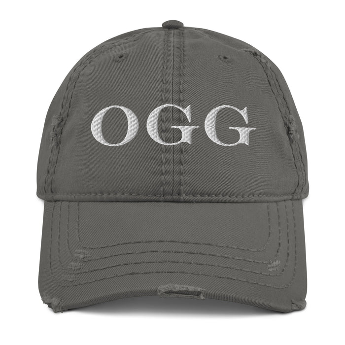 Kimo's Surf Hut Embroidered OGG Distressed Dad Hat