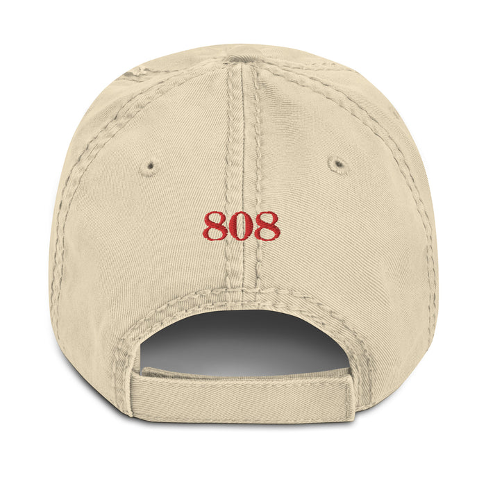 Kimo's Surf Hut Embroidered Classic Logo and with 808 Distressed Dad Hat