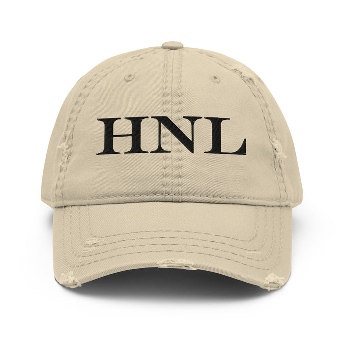 Kimo's Surf Hut Embroidered HNL Distressed Dad Hat