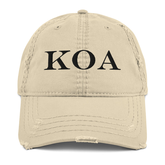 Kimo's Surf Hut Embroidered KOA Distressed Dad Hat