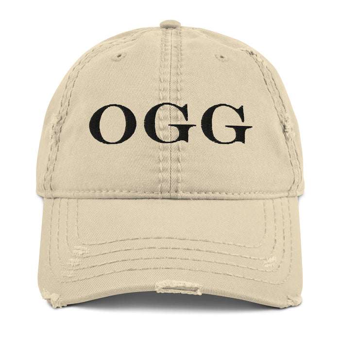 Kimo's Surf Hut Embroidered OGG Distressed Dad Hat