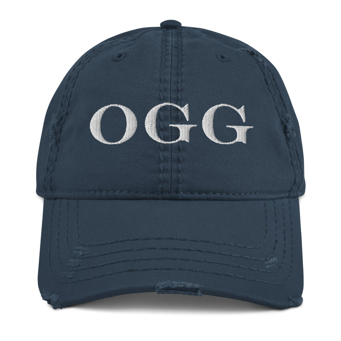 Kimo's Surf Hut Embroidered OGG Distressed Dad Hat