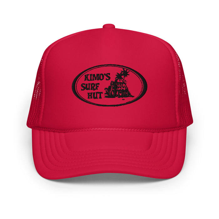 Kimo's Surf Hut Embroidered Clear Logo Foam trucker hat