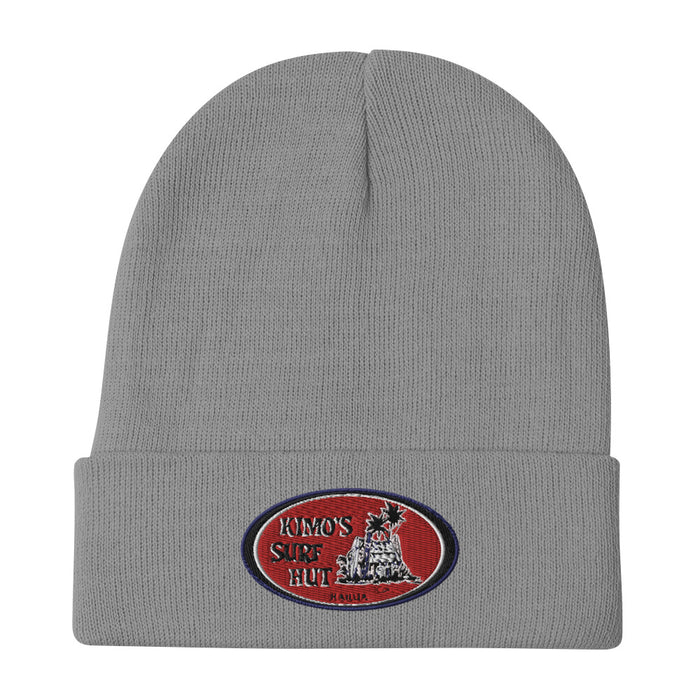 Kimo's Surf Hut’s Classic Embroidered Red Logo Beanie