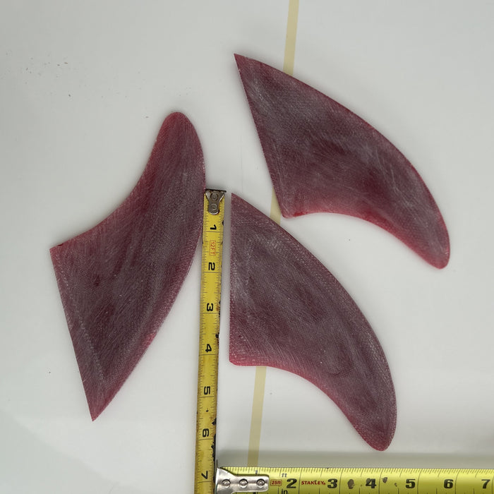 Glass On Thruster Fin Set - Red