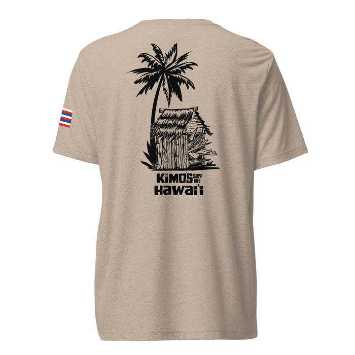 Kimo's Surf Hut Hawai'i with flag short sleeve t-shirt