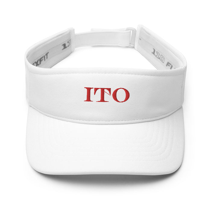 Kimo's Surf Hut's ITO Visor - red letters on white