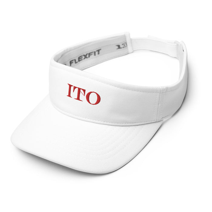 Kimo's Surf Hut's ITO Visor - red letters on white