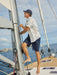 Reyn Spooner Pacific Cup 2026 Collared Short Sleeve Aloha Shirt on the water sailing, looking good