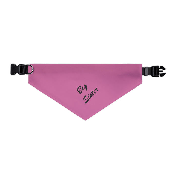 Big Sister Pet Bandana Collar - Pink Dog Collar Accessory