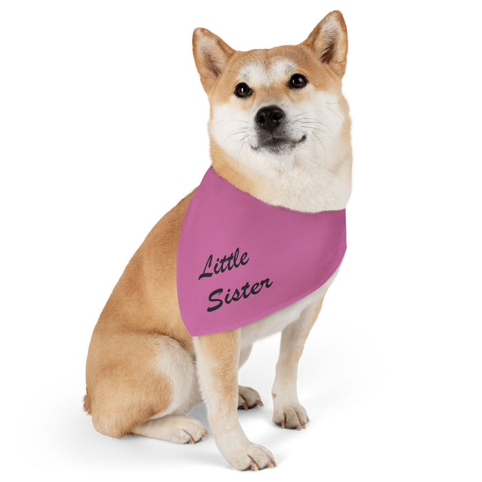 Little Sister Pet Bandana Collar - Pink Dog Collar Accessory