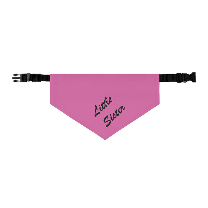 Little Sister Pet Bandana Collar - Pink Dog Collar Accessory