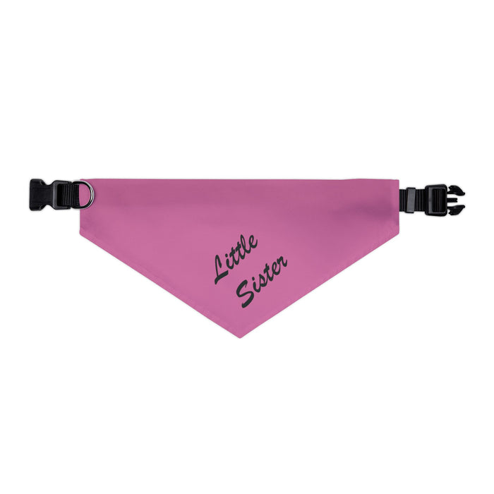 Little Sister Pet Bandana Collar - Pink Dog Collar Accessory