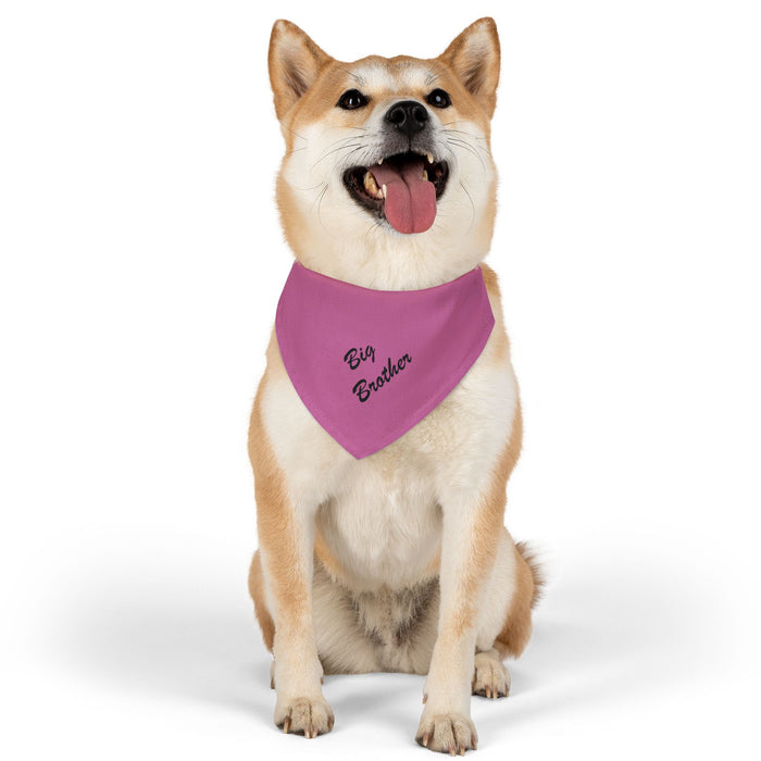 Big Brother Pet Bandana Collar - Pink Dog Collar Accessory