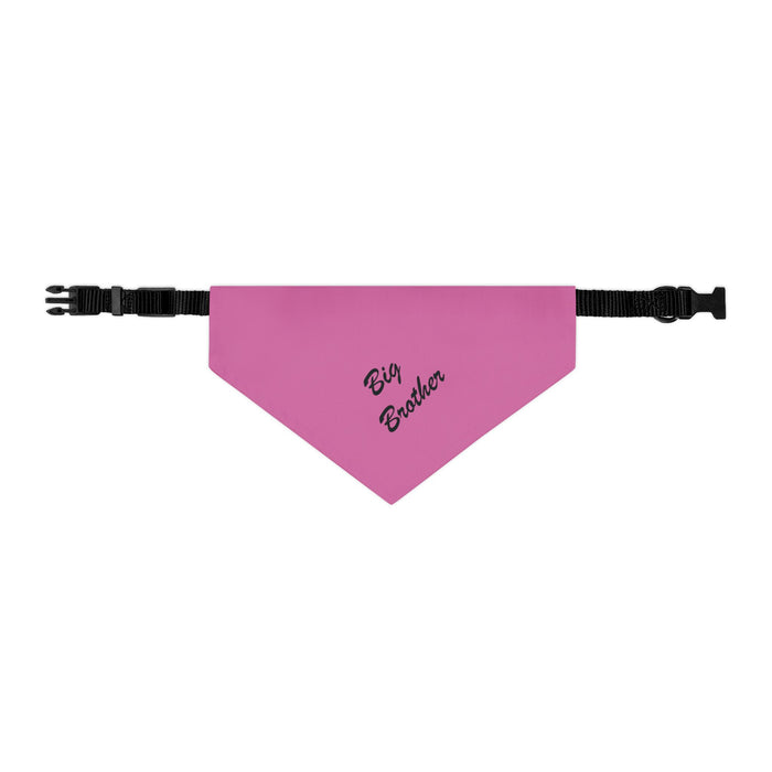Big Brother Pet Bandana Collar - Pink Dog Collar Accessory