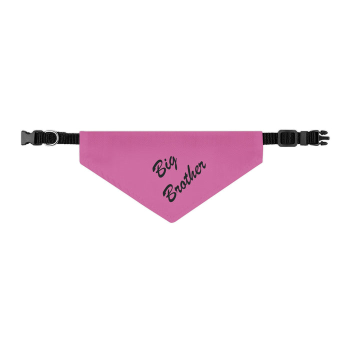 Big Brother Pet Bandana Collar - Pink Dog Collar Accessory