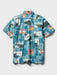 Reyn Spooner Endless Summer Classic Button Front Adriatic Blue short sleeve collared aloha shirt back view