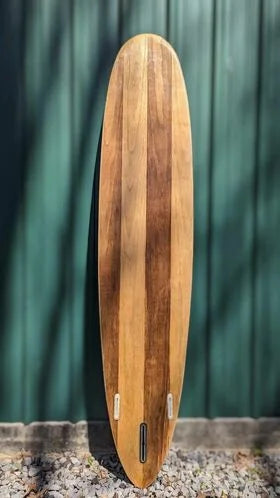 Hawaii made wood grain veneer  sustainable heirloom surfboard +custom +wooden +surfboard +longboard +luxury +surf +gift