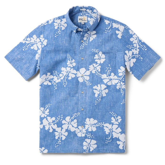 Reyn Spooner 50th State Flower Collared Short Sleeve Aloha Shirt Reyn Spooner 50th State Flower Collared Short Sleeve Aloha Shirt