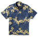 Hawai'i 50th State Flower Classic Dress Blues aloha  button up collared short sleeve shirt