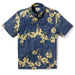 Hawai'i 50th State Flower Pullover Dress Blues aloha  button up collared short sleeve shirt