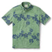Hawai'i 50th State Flower Classic Jade aloha  button up collared short sleeve shirt