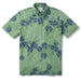 Hawai'i 50th State Flower Pullover Jade aloha  button up collared short sleeve shirt
