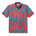 Hawai'i 50th State Flower Pullover Red aloha  button up collared short sleeve shirt