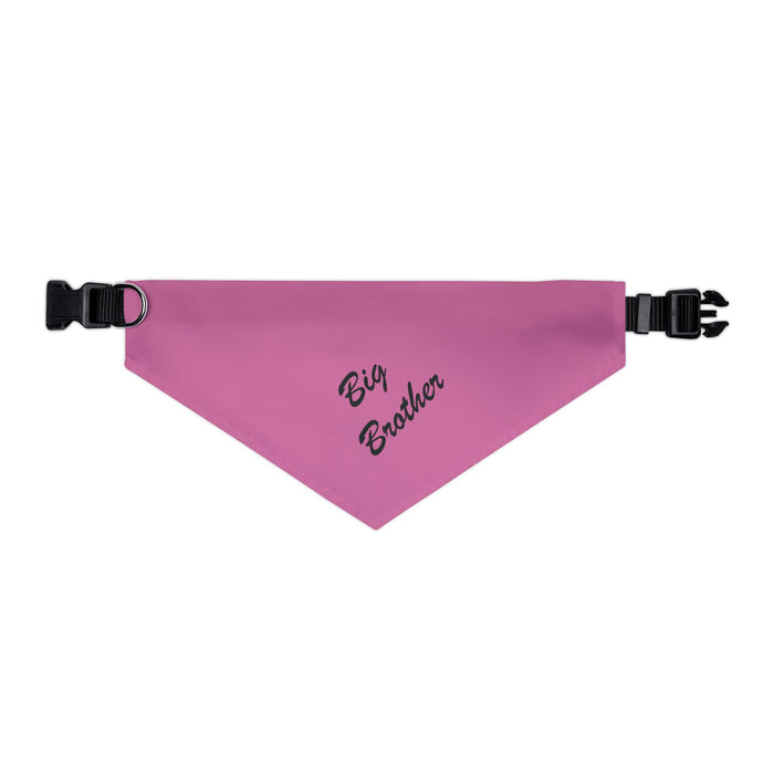 Big Brother Pet Bandana Collar - Pink Dog Collar Accessory