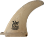 used 7.25" White Fiberglass Island Fin Design Longboard Surfboard Center Fin