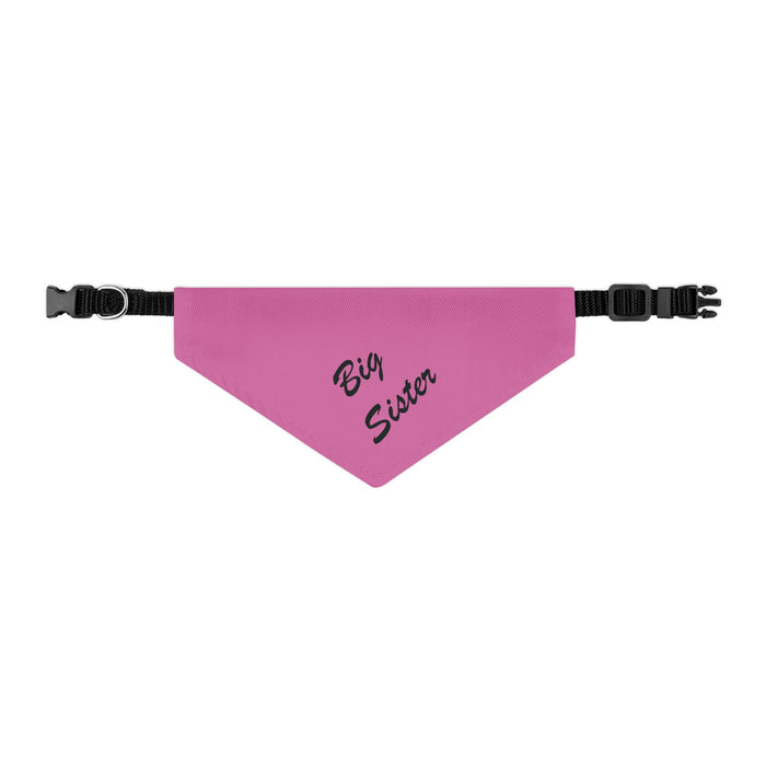Big Sister Pet Bandana Collar - Pink Dog Collar Accessory