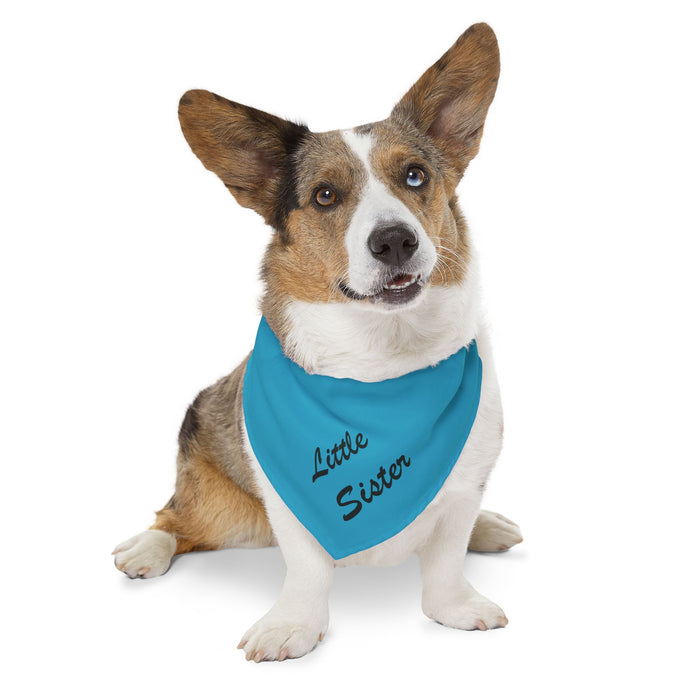 Little Sister Pet Bandana Collar - Blue Dog Collar Accessory