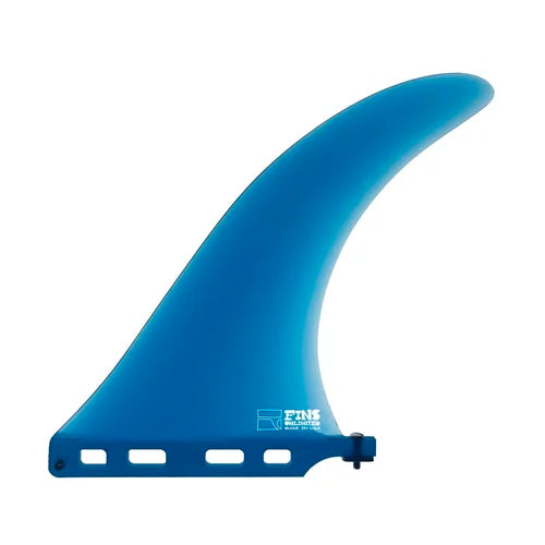 Fiberglass Alpha Flex blue tint surfboard fin is a wide base fin for drive and a narrow tip for quick releases. Terrific for fun boards and longboards in any size wave. Made in the USA.
