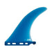 Fiberglass Alpha Flex blue tint surfboard fin is a wide base fin for drive and a narrow tip for quick releases. Terrific for fun boards and longboards in any size wave. Made in the USA.
