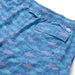 Blue Ahi Eco Swim Shorts Stretch Polyester: 73% Polyester, 19% Cotton, 8% Spandex with an Elastic drawstring waist and rear pocket.