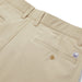 Reyn Spooner Aloha 'Aina 4 Way Stretch Khaki Shorts zoom in on button right rear pocket.