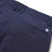 Reyn Spooner Aloha 'Aina 4 Way Stretch Navy Shorts zoom in on button right rear pocket.