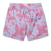 Aloha Biscus Draw String faded ginger swim trunks with the flowers.