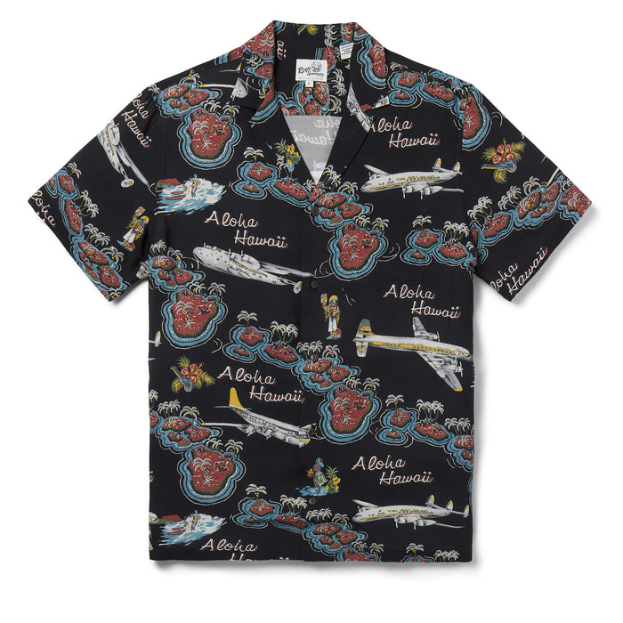 Reyn Spooner Birds In Paradise Camp Collared Shirt
