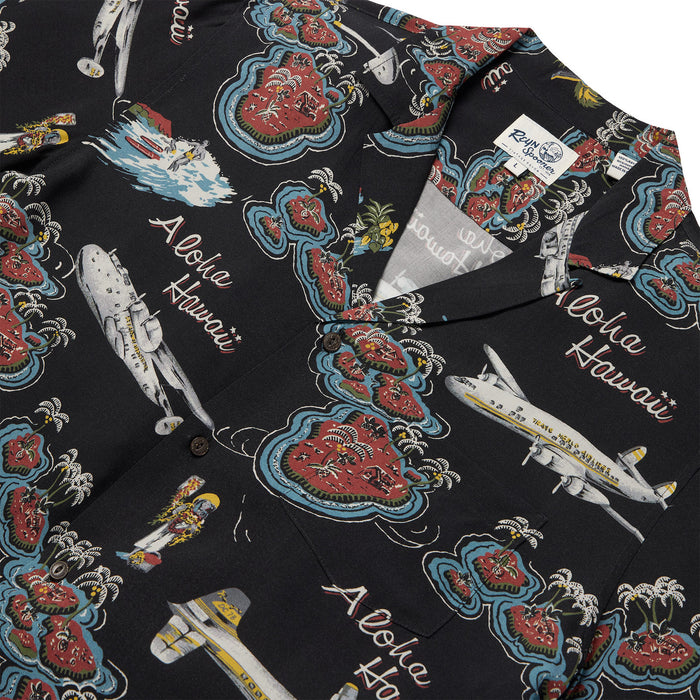 Reyn Spooner Birds In Paradise Camp Collared Shirt