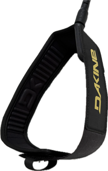 Dakine brand black and yellow  longboard calf cuff leash