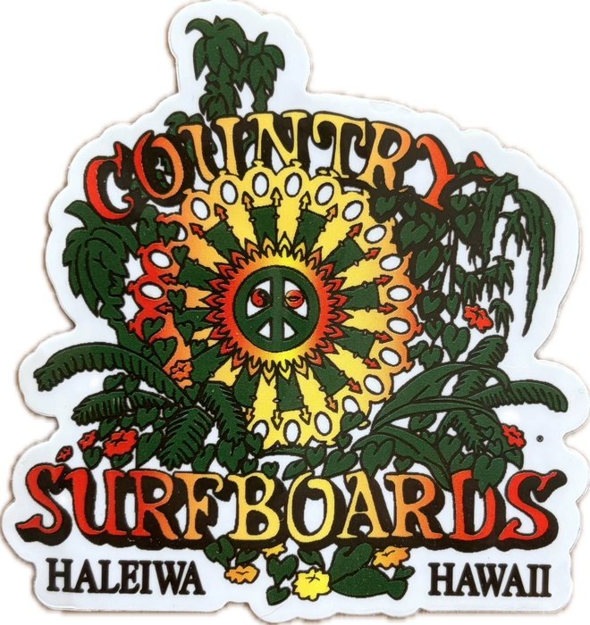 Stickers - Country Surfboards Haleiwa Hawaii, Vinyl Waterproof - FREE SHIPPING*
