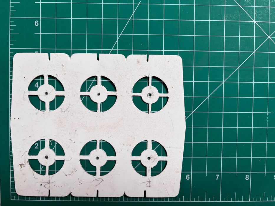 FCS Fin Plug Template for left, center and right rail locations