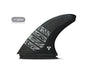Futures Alpha Vector 3/2 size Large thruster center surfboard fin recycled black carbon with silver accents