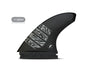 Futures Alpha Vector 3/2 size Large thruster left side surfboard fin recycled black carbon with silver accents