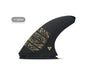 Futures Alpha Vector 3/2 size Large thruster center surfboard fin recycled black carbon with gold accents