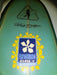 Used Jay Hodge shaped Surfboard Longboard 9' x 22" x 2 7/16" bottom view zoom in on the Hawaiian Salt logo